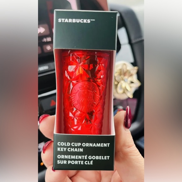 Starbucks Accessories - 2023 Starbucks Holiday Red Prism Diamond Cold Cup Christmas Ornament Key…